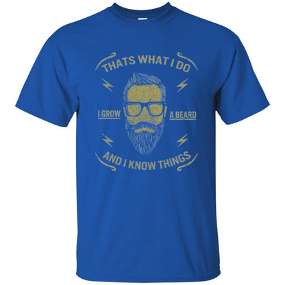Funny Joke Retro Vintage T-shirt That What I Do I Grow A Beard Royal