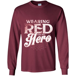 Wearing Red For My Hero Proud Us Army Shirt
