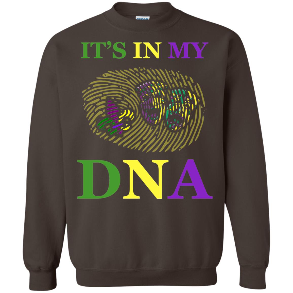 Mardi Gras T-shirt It's In My Dna Dark Chocolate