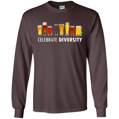 Beer Lovers T-shirt Celebrate Diversity Dark Chocolate