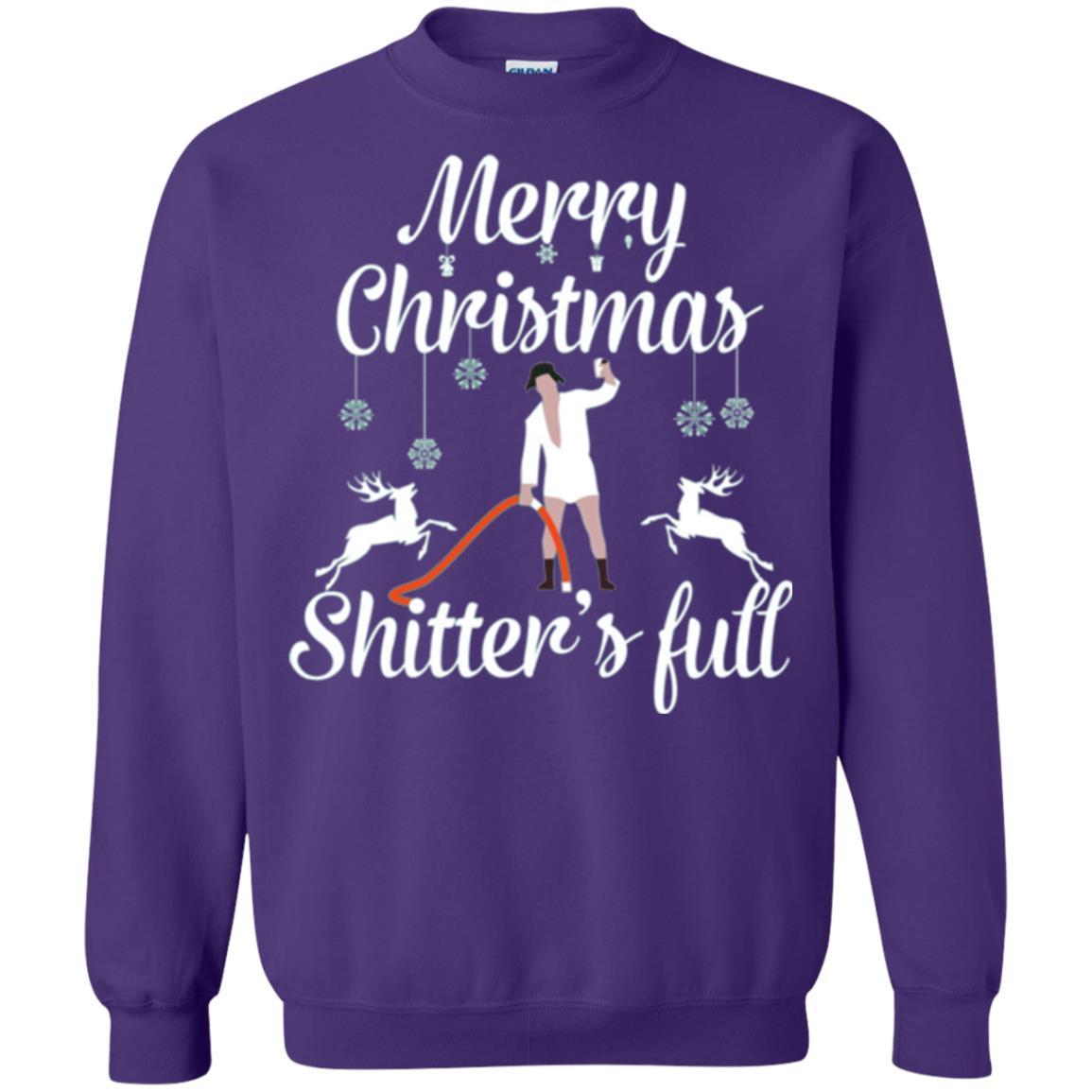 Christmas T-shirt Reindeer Merry Christmas Shitter's Full Purple