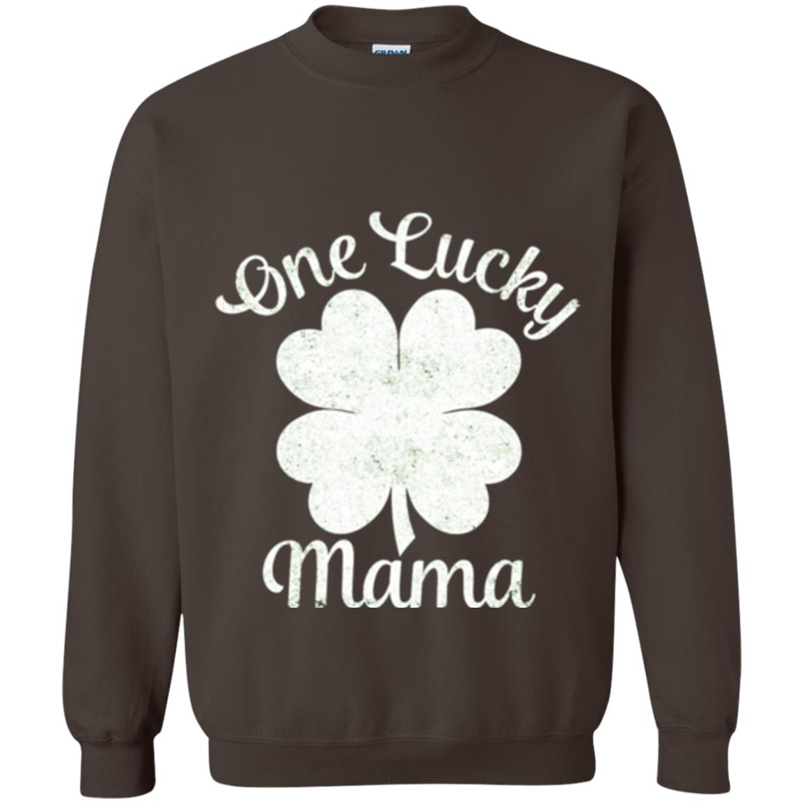 One Lucky Shamrock Mama St. Patrick's Day T-shirt Dark Chocolate