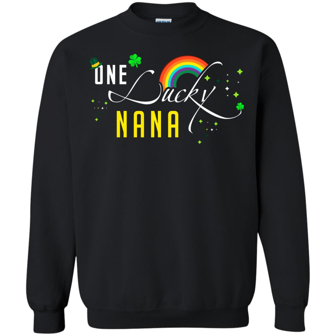 One Lucky Nana St. Patrick_s Day T-shirt Black
