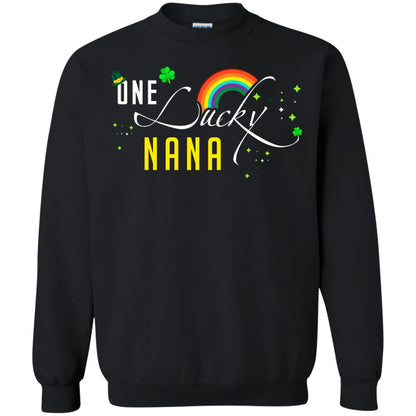 One Lucky Nana St. Patrick_s Day T-shirt Black
