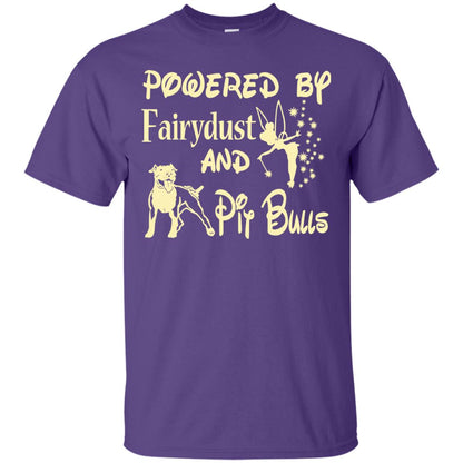 Powered Up Fairydust And Pit Bulls Dog Lover Shirt Purple