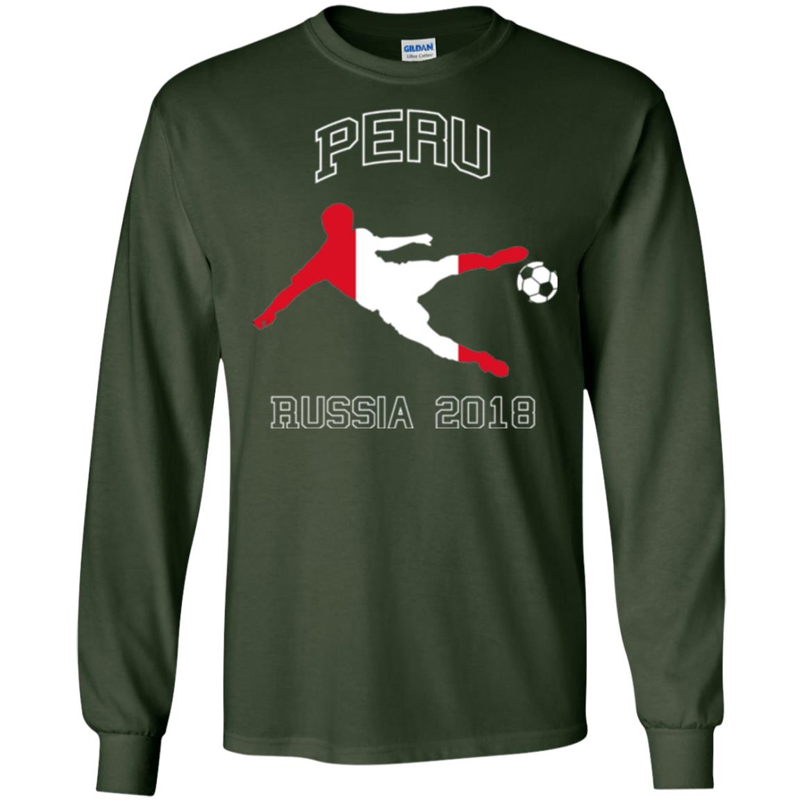 Soccer Lovers T-shirt Peru Russia In 2018 Forest Green