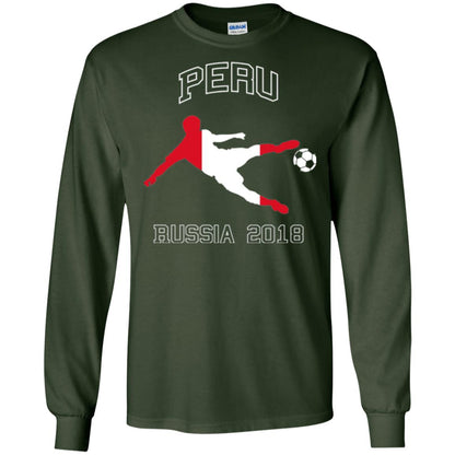 Soccer Lovers T-shirt Peru Russia In 2018 Forest Green