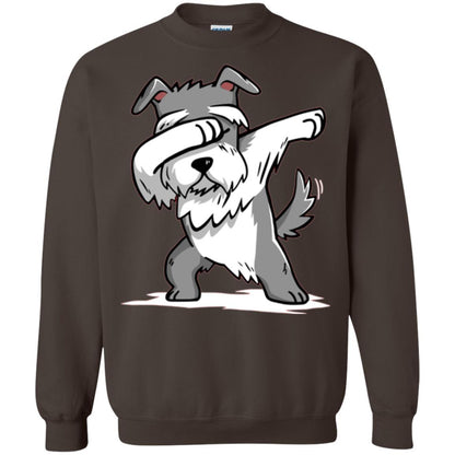 Dog Lover T-shirt Miniature Schnauzer Cute Dabbing Dark Chocolate