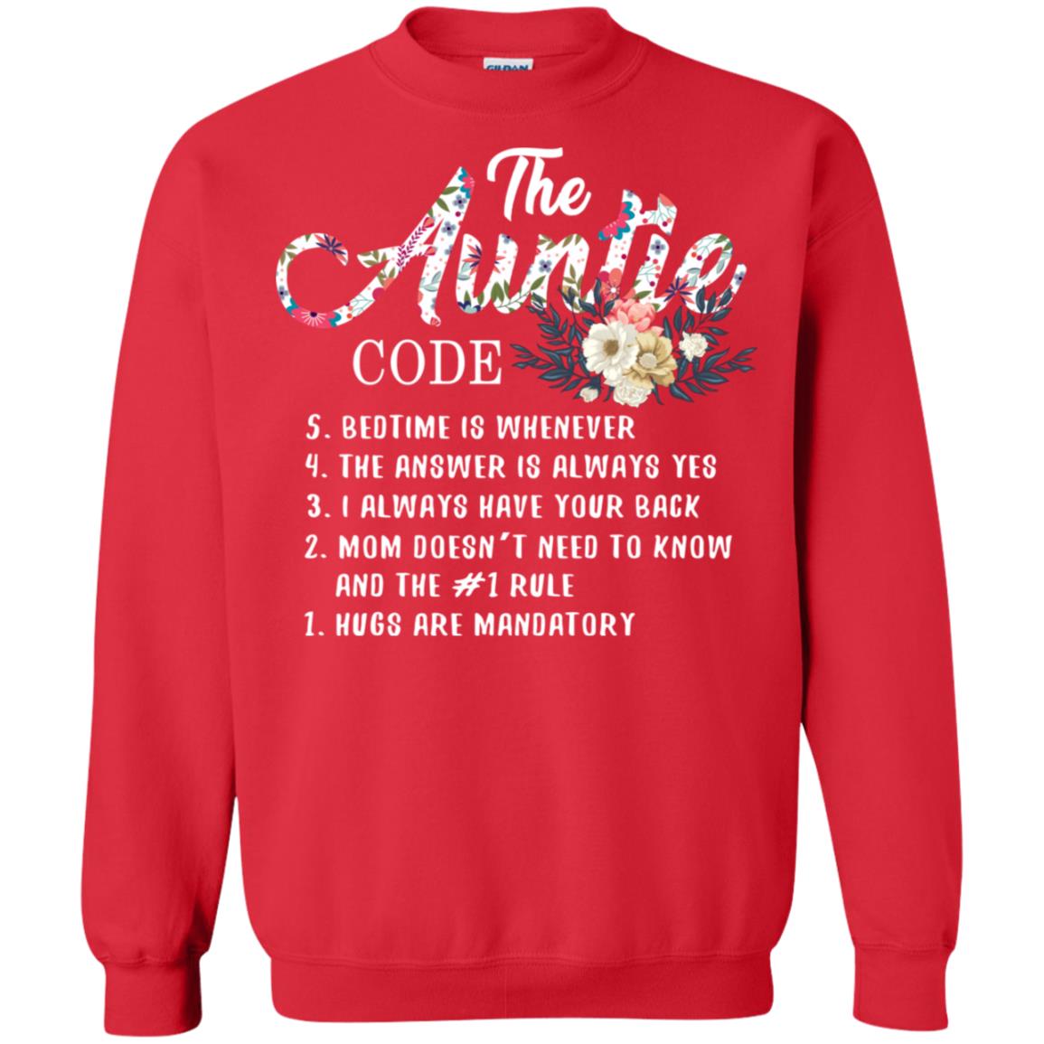 The Auntie Code Shirt For Womens Red