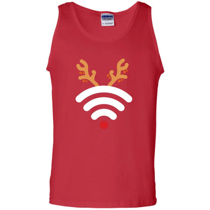 Wifi Signal Symbol Icon Reindeer X-mas Gift Shirt Red