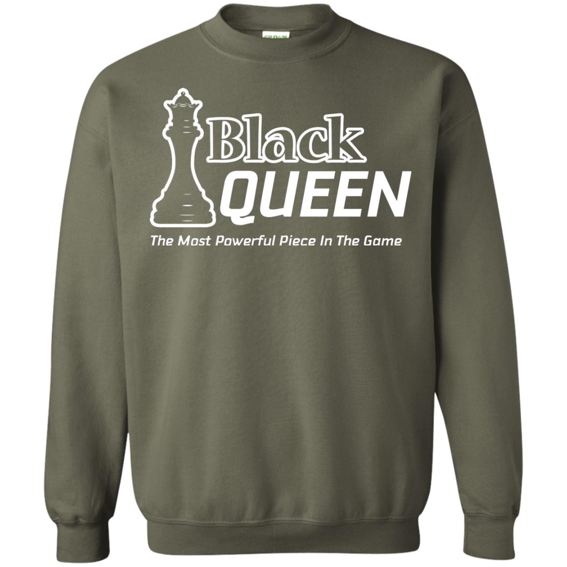 Black Queen Proud Black Woman African American T-shirt Military Green