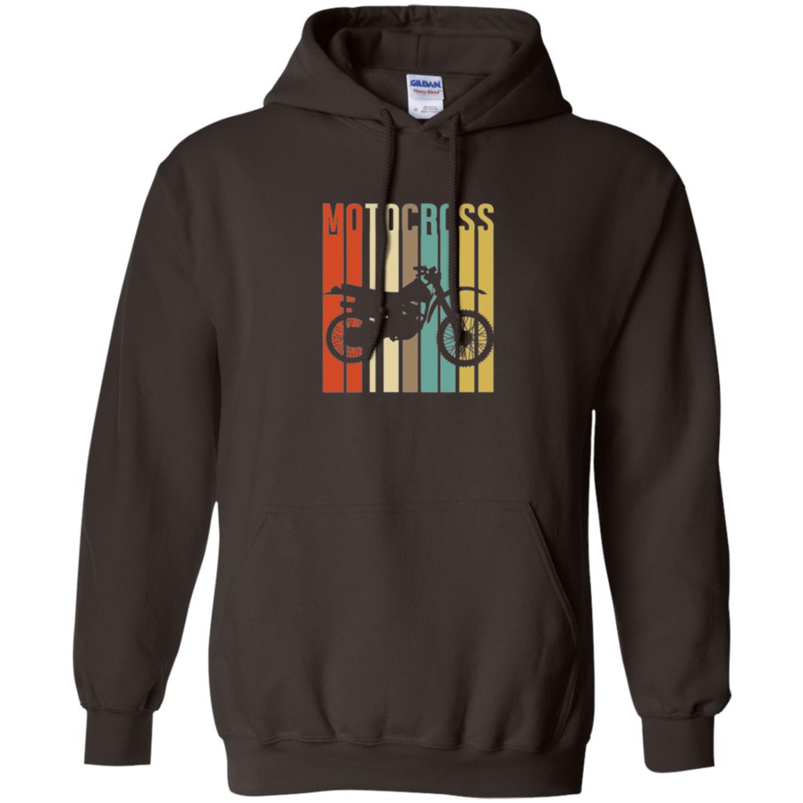 Dirt Bike Silhouette T-shirt Cool Vintage Motocross Dark Chocolate