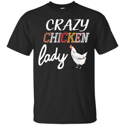 Crazy Chicken Lady Chicken Shirt For Girls Womens Black