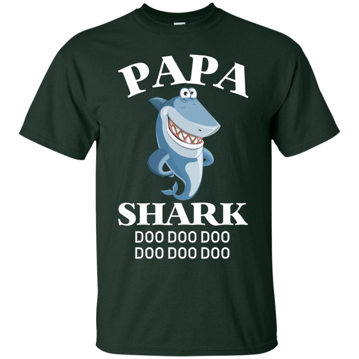 Papa Shark Family Shark Shirt Forest