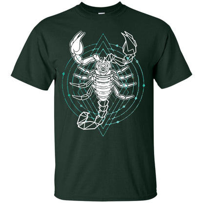 Scorpion Geometric Tribal Design T-shirt Forest