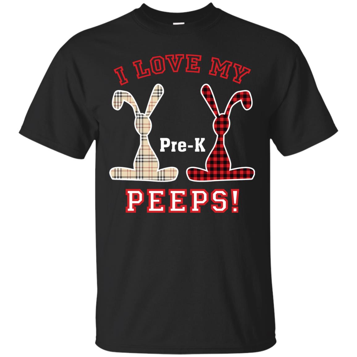 I Love My Pre-k Peeps Easter Day T-shirt Black