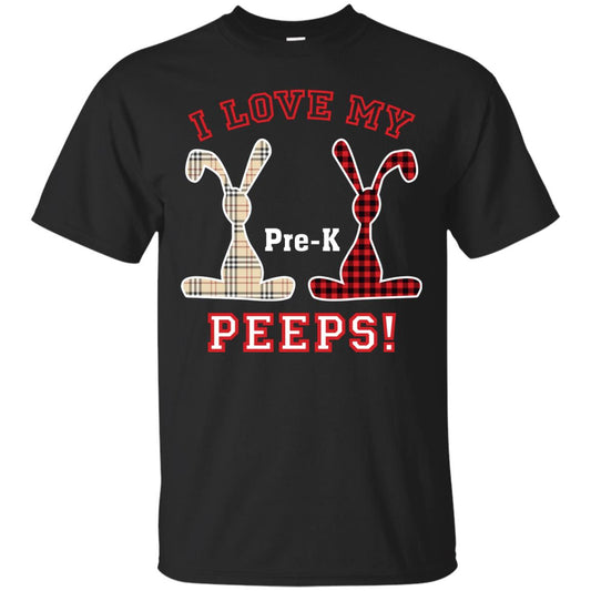 I Love My Pre-k Peeps Easter Day T-shirt Black