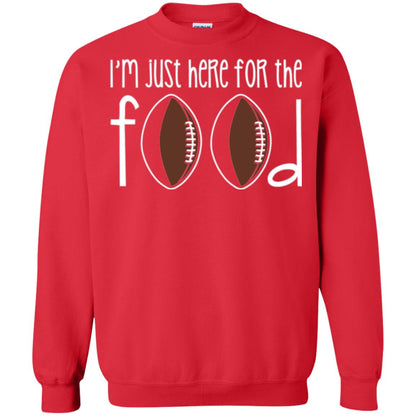 Football Lover T-shirt I_m Just Here For The Food Red