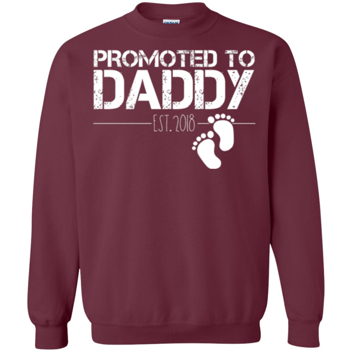 Daddy T-shirt Promoted To Daddy Est 2018 Maroon
