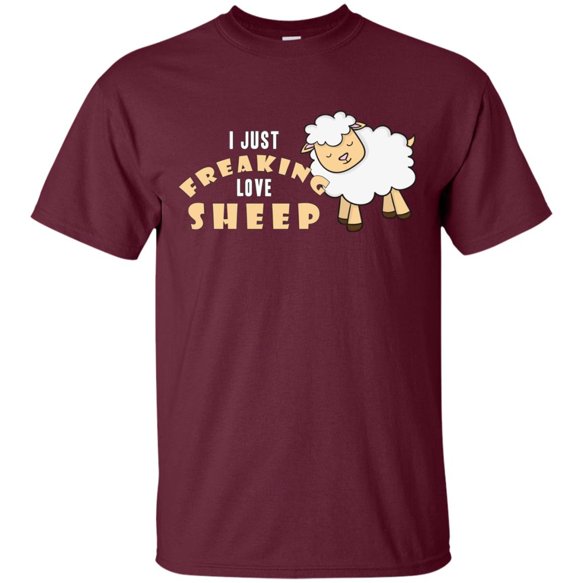 I Just Freaking Love Sheep Shirt Maroon