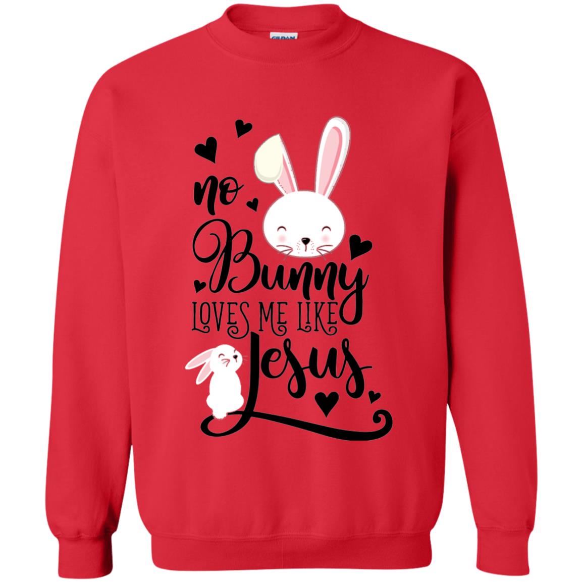 No Bunny Loves Me Like Jesus Christian Easter Day Shirt Red
