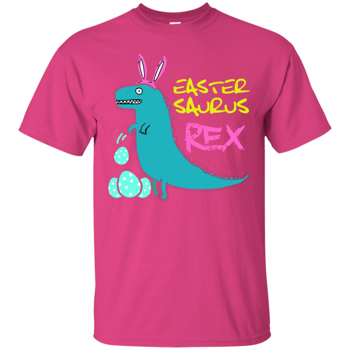 Easter Saurus Trex Bunny Dinosaur T-shirt Heliconia