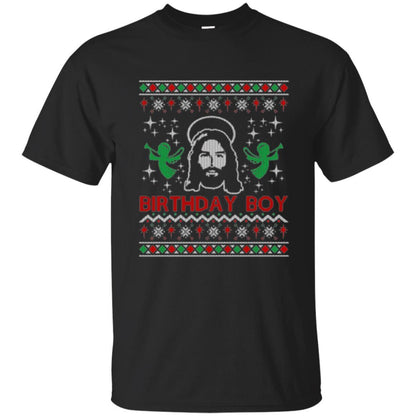 Christmas T-shirt Jesus Birthday Boy Ugly Christmas Sweater Black