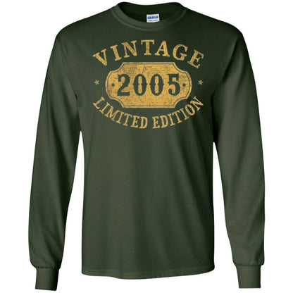 Brithday T-shirt Vintage 2005 Limited Edition Forest Green