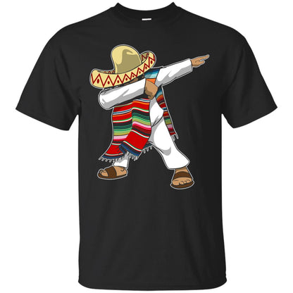 Mexican Poncho Dabbing Cinco De Mayo Shirt Black