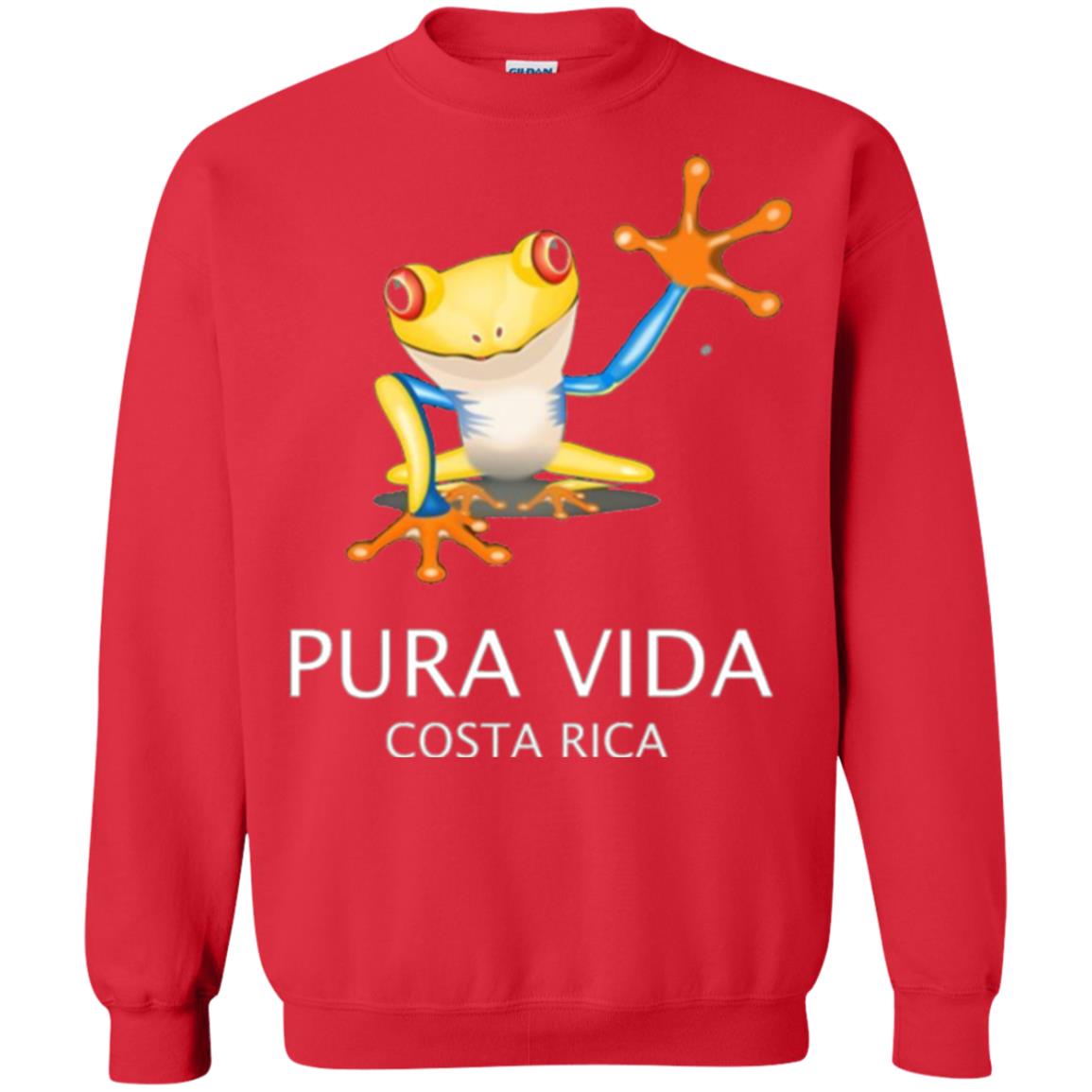 Tree Frog T-shirt Pura Vida Costa Rica T-shirt Red