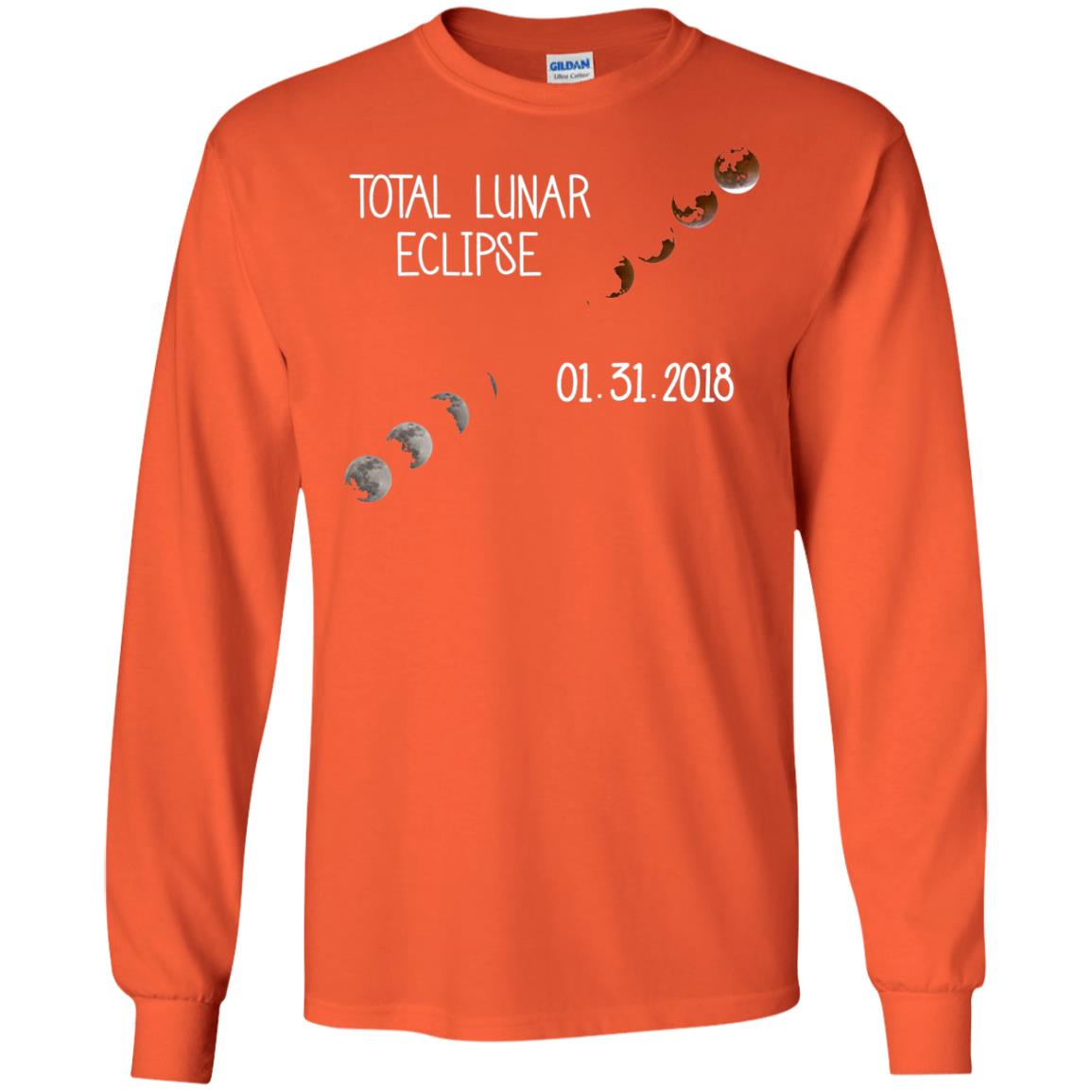 Total Lunar Eclipse 01-31-2018 Celebration Shirt Orange