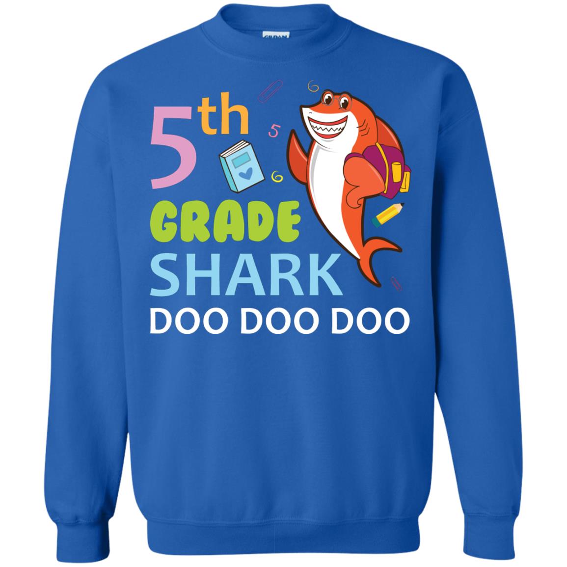 5th Grade Shark Doo Doo Doo Back To School T-shirt Royal