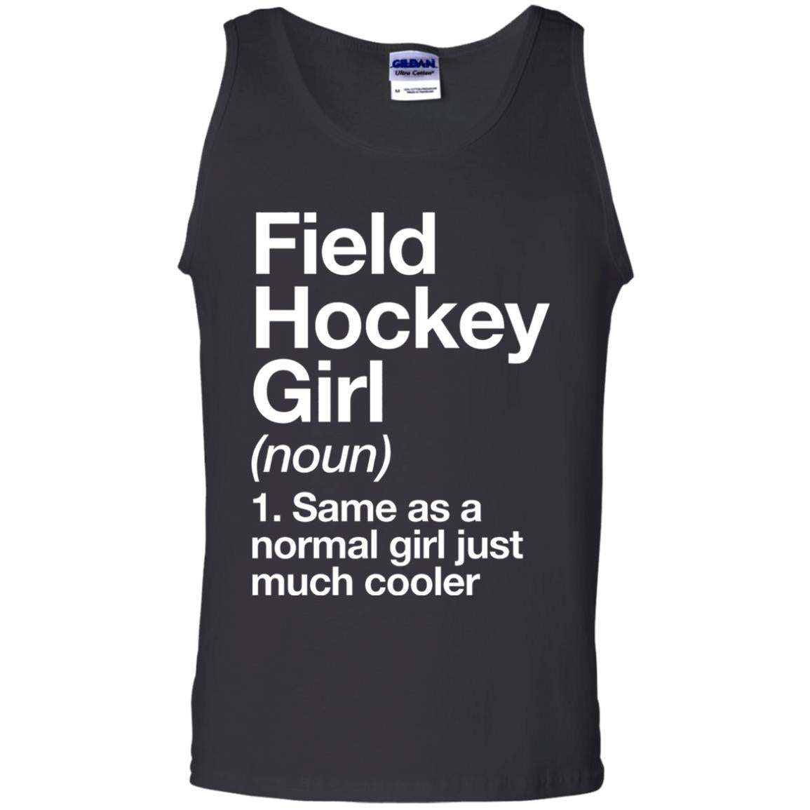 Field Hockey Girl Definition Hockey Lover T-shirt Black