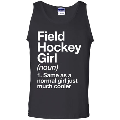 Field Hockey Girl Definition Hockey Lover T-shirt Black