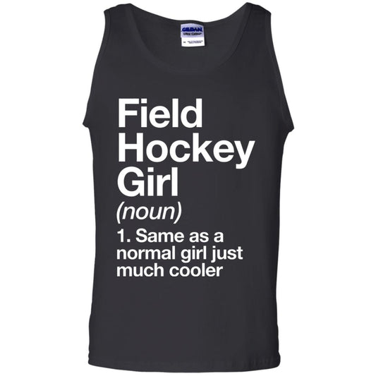 Field Hockey Girl Definition Hockey Lover T-shirt Black