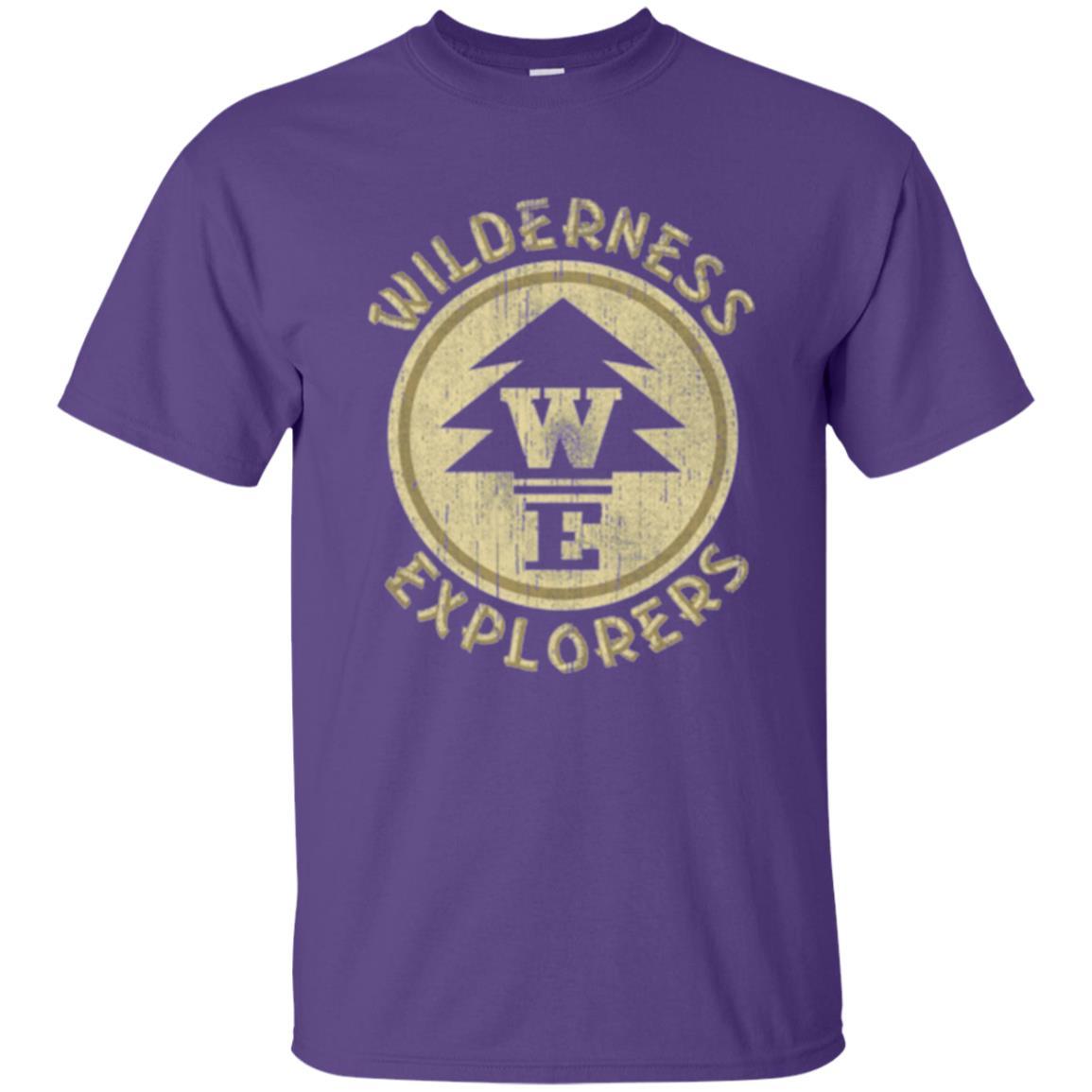 Wilderness Explorer Badge Graphic T-shirt Purple