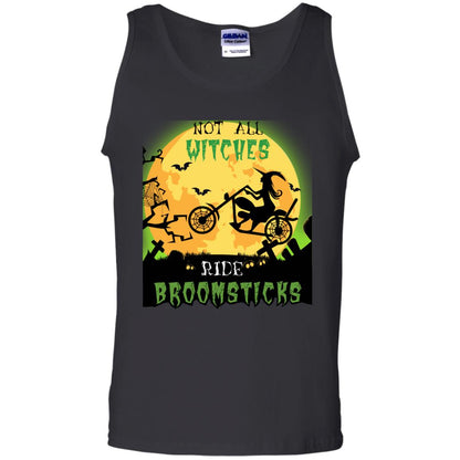 Not All Witches Ride Broomsticks Witches Ride A Motorcycle Funny Halloween Shirt Black