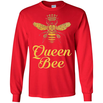 Bee Lover T-shirt Queen Bee Crown T-shirt Red