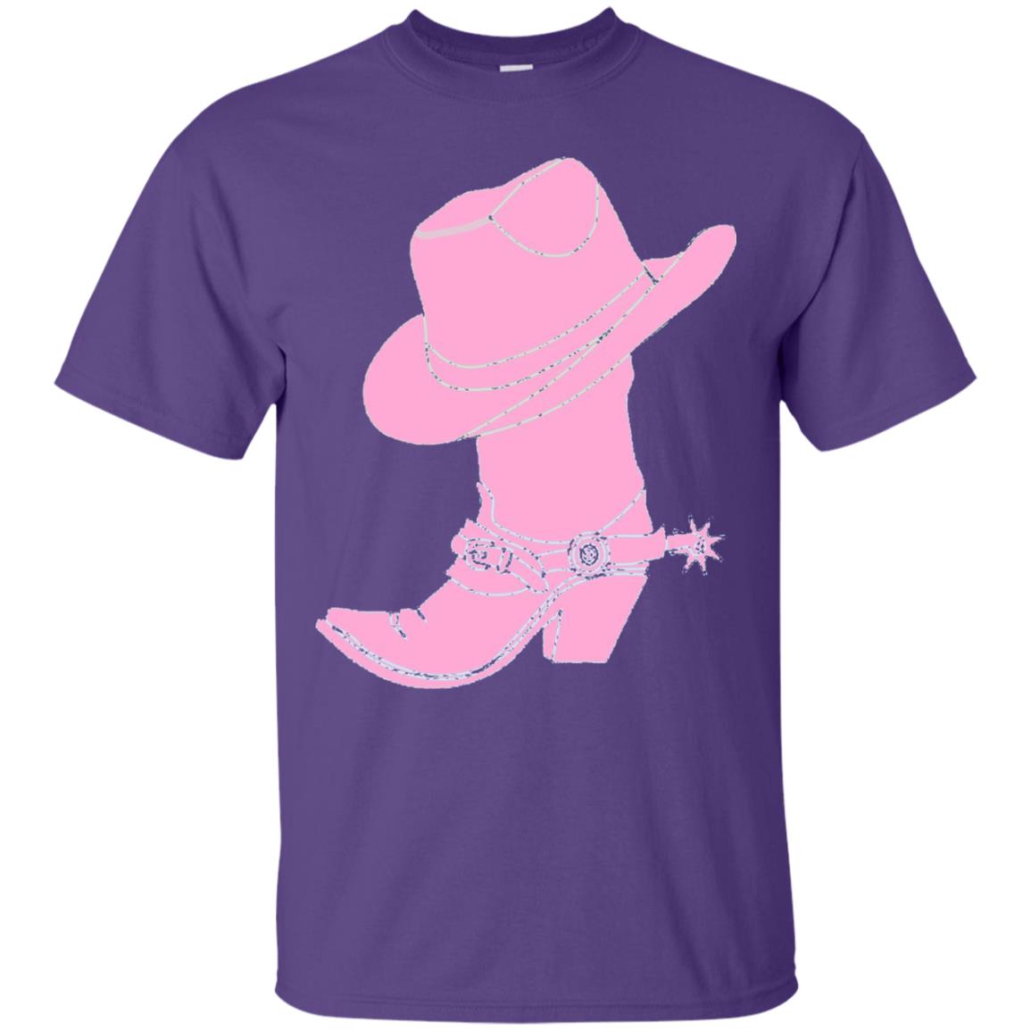 Cowgirl Boots Western Wear T-shirt Purple