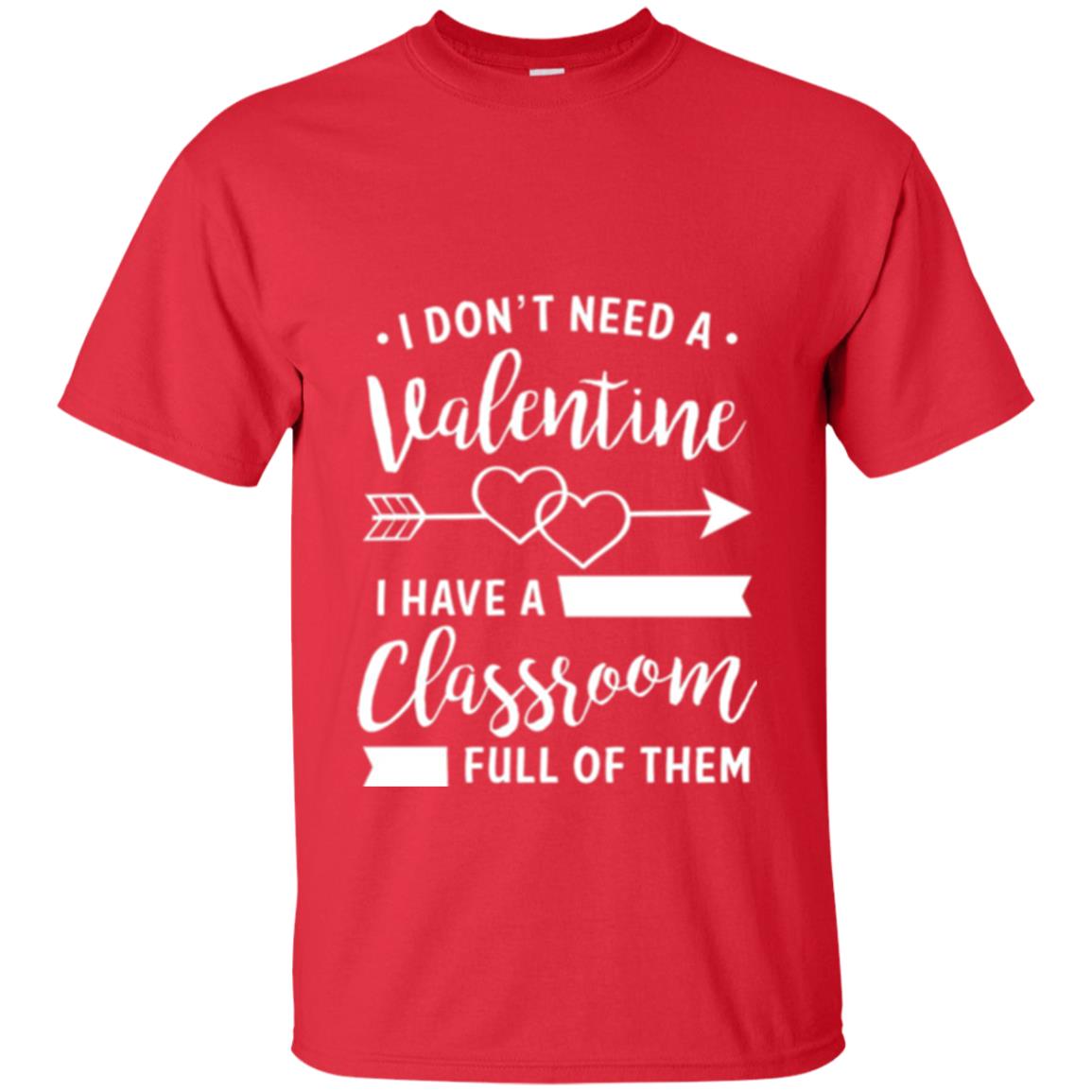 Teacher Valentine_s Day T-shirt A Classroom Full Of Heart Red