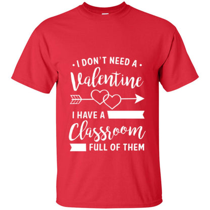 Teacher Valentine_s Day T-shirt A Classroom Full Of Heart Red