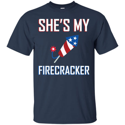 She_s My Firecracker Shirt For Mens Navy