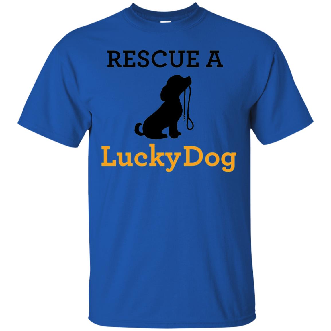 Lucky Dog Rescue A Lucky Dog T-shirt Royal