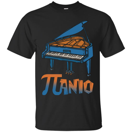 Pi Day T-shirt Funny Piano Lover Black