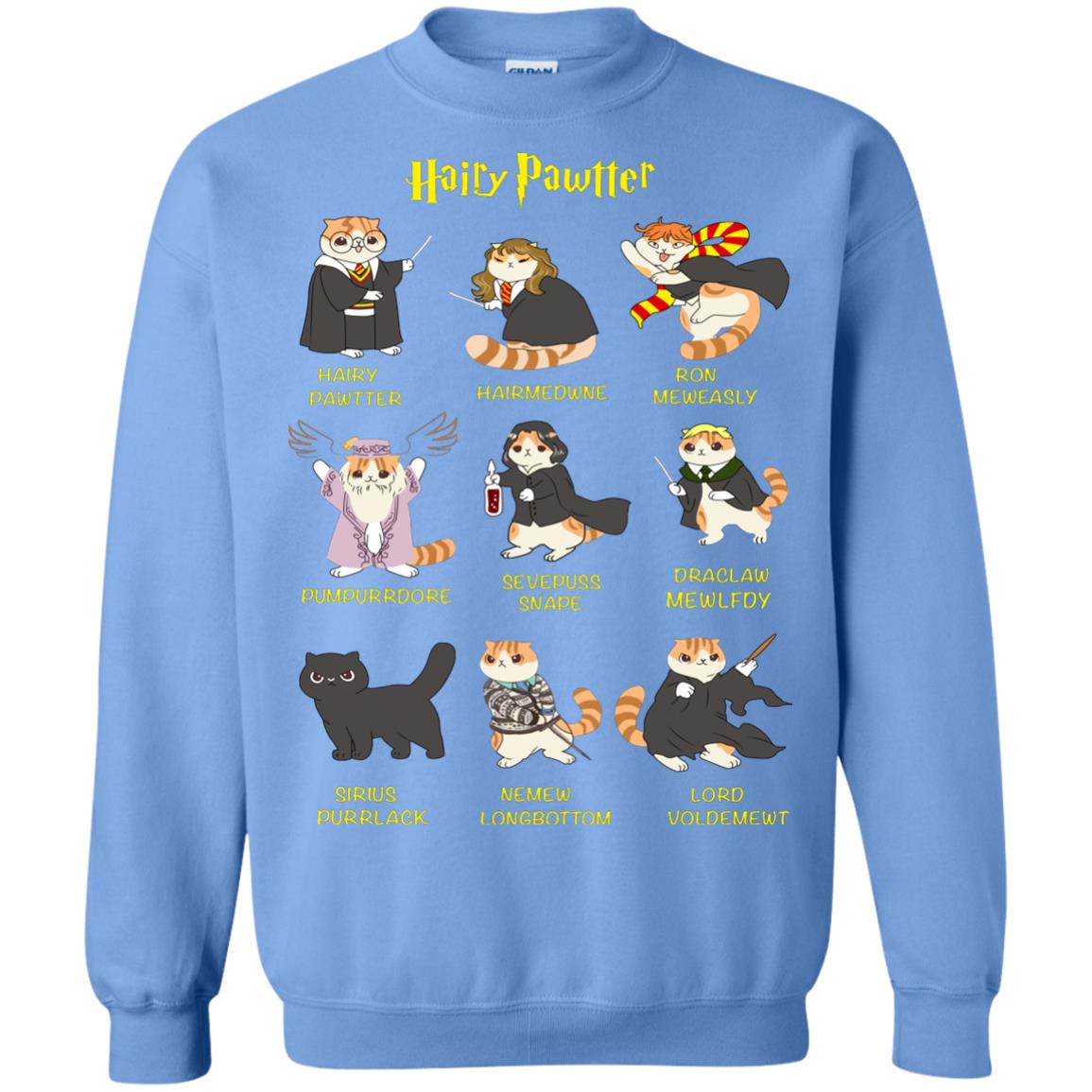 Hairy Pawtter Harry Potter Fan T-shirt Carolina Blue