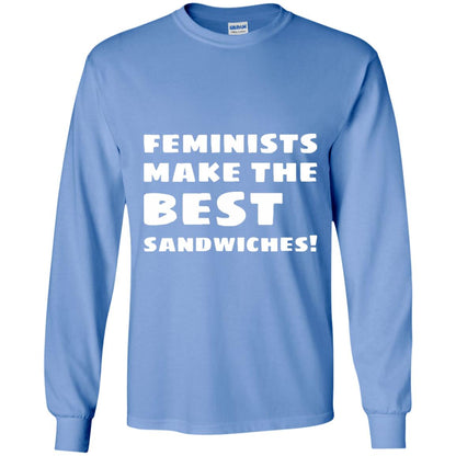Feminists Make The Best Sandwiches Conversation T-shirt Carolina Blue