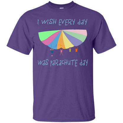 I Wish Every Day Was Parachute Day Funny T-shirt Purple