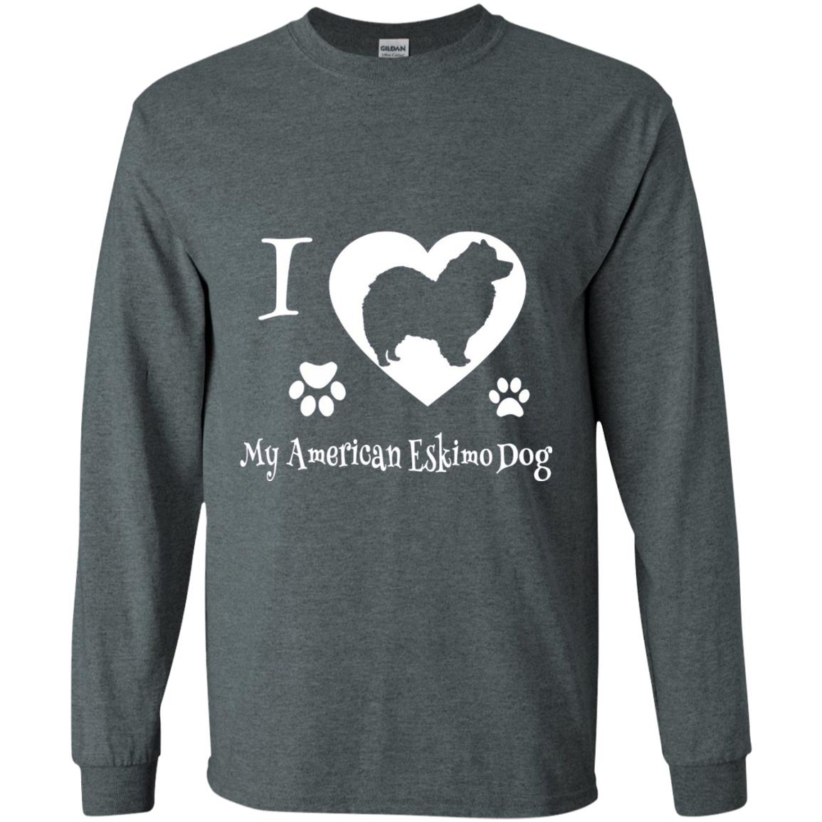 Dog Lover T-shirt I Love My American Eskimo Dog Dark Heather