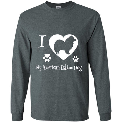 Dog Lover T-shirt I Love My American Eskimo Dog Dark Heather