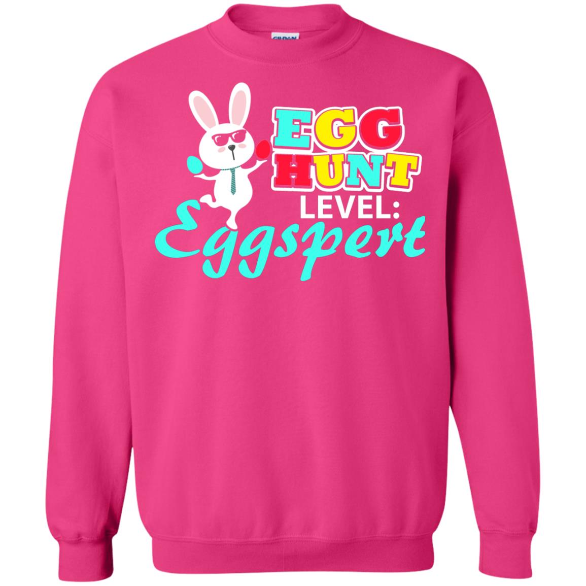 Egg Hunt Level Eggspert Easter Holiday T-shirt Heliconia